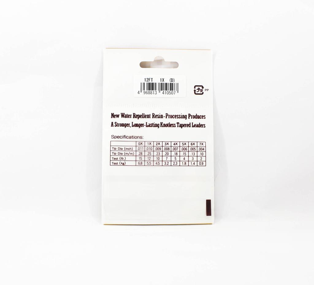 Sunline Tapered Leader Siglon Nylon 12 FT 1X/12Lb/0.25 mm (0507)