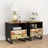 Day and Night - Day and Night Bedside Tables 2 Pcs Solid Recycled Wood and Plywood
