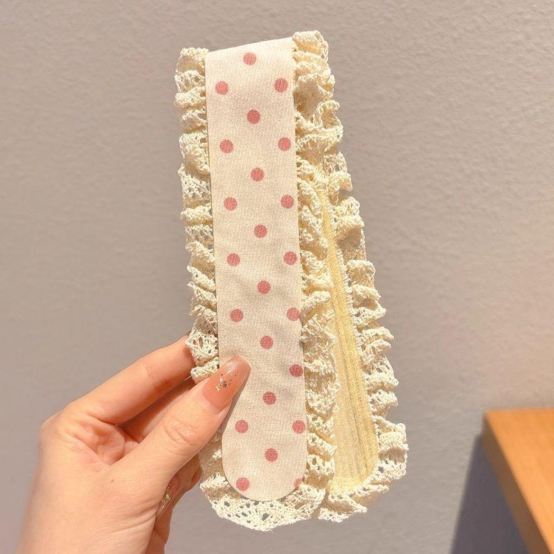 

1Pcs Summer Cute Girl Magic Sticker Hair Band Printed Hair Sticker Headdress Sweet Floral Knitted Bangs Sticker Headband 6