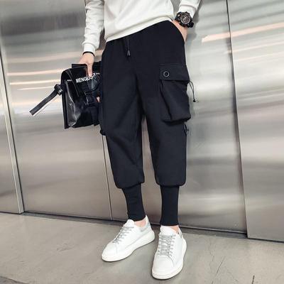 Calças Jogger Harem Folgadas da Moda Masculina para a Primavera - Calças Cargo Streetwear de Estilo Coreano