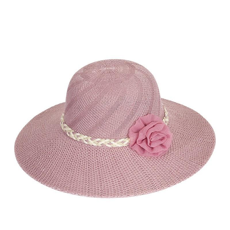 Straw hat women's outdoor travel sunscreen hat bucket hat basin hat elegant versatile women's sun hat breathable adult