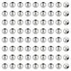 1box 304 Stainless Steel Beads Round Stainless Steel Color 8mm Hole: 3mm 100pcs/box