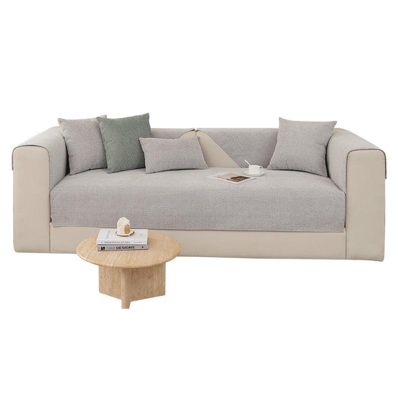 New Four Seasons Universal Sofa Cushion Non-Slip Modern Light Luxury High-Grade Chenille Solid Color Sofa Cover Cover Towel