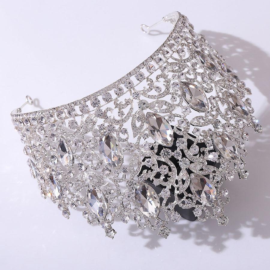 High Quality Zinc Alloy Gold/Silver Plated Crystal Rhinestone Engagement Wedding Bride Pageant Tiaras