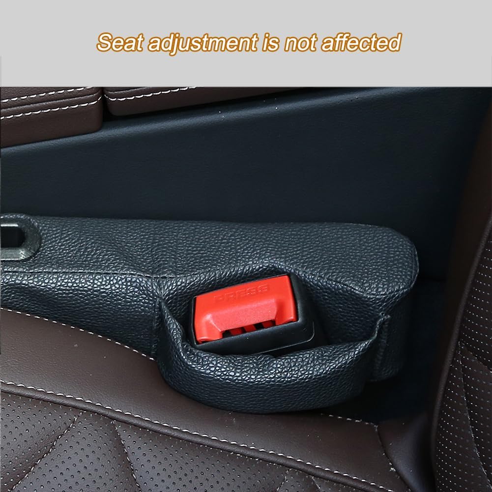 Car Seat Gap Filler Pad,2 Pcs Pu Leather Universal for Car SUV Truck To Fill The Gap Between Console and Seat,Prevent Small Objects from