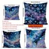 2D Starry Sky Clouds Pillow Covers For Cosy Decor Pattern Cushion Cover Suitable For Sofa Bedroom Car Pillow Cover