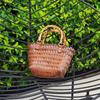 Pure Hand-woven Cabbage Basket Versatile Retro Bamboo Joint Portable Straw Woven Tote Bag Imitation Rattan Woven Gift Bag