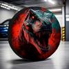 1pc Spare Tire Covers, Universally Applicable, The Majestic Tyrannosaurus Rex, Machine Washable Fabric, Without Electricity, Ver