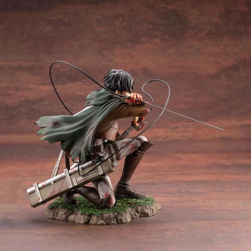 16 cm Anime Heykeli Attack on Titan Artfx J Levi Yenilenmiş Paket Sürümü. PVC Aksiyon Figürü Anime Model Oyuncaklar Koleksiyonluk Bebek Hediye