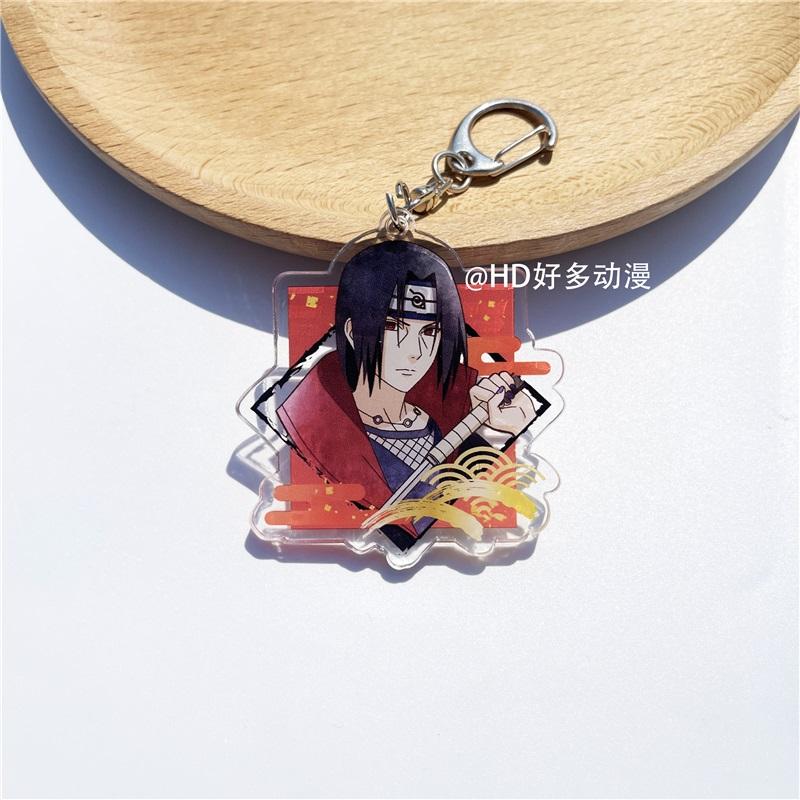 Anime Naruto Acrylic Keychain Accessaries Uzumaki Naruto Cartoon Keyring