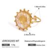 Youthway Shells Starfish Adjustable Open Ring Stainless Steel Finger Jewelry Waterproof Trendy Ring For Summer Ocean