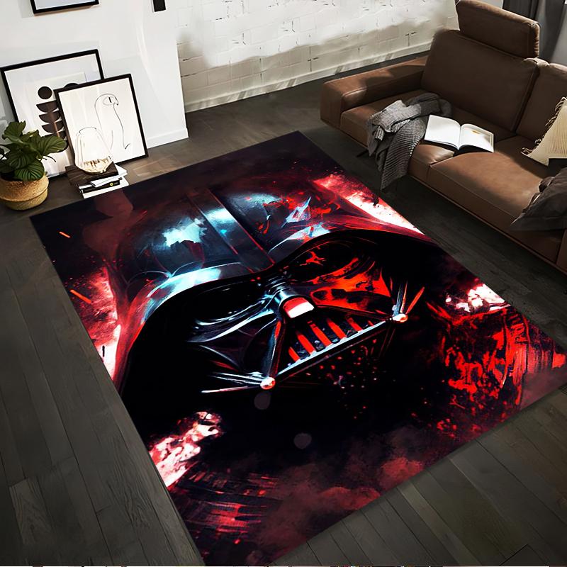 

Dark Themed Red Black Mask Style Decorative Carpet for Living Room Suitable for use as an anti-slip for living room bedroom sofas 40x60cm( 15x23in )