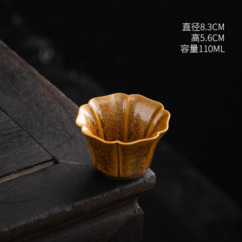 Coarse Pottery Master Cup Single Cup Women'S Ceramic Teacup Kung Fu Tea Set Household Tea Cup Small Cup Chinese Tea Cup Jianzhan