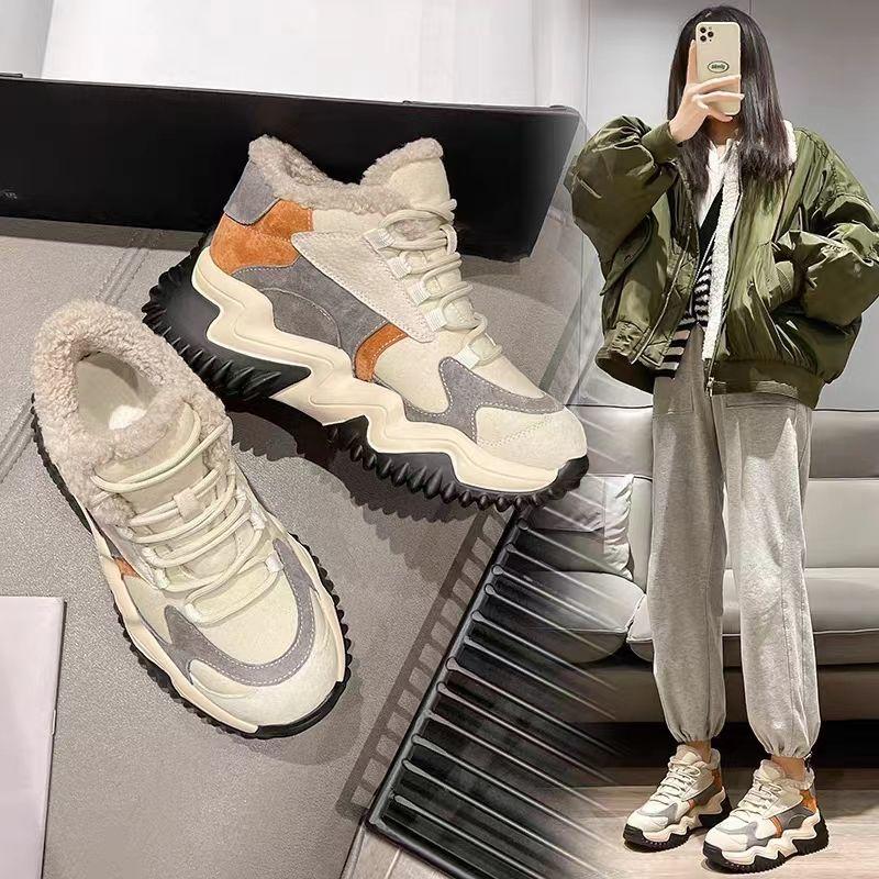 Leisure sports soft sole soft surface heightening non-slip snow boots 22 years winter cotton shoes