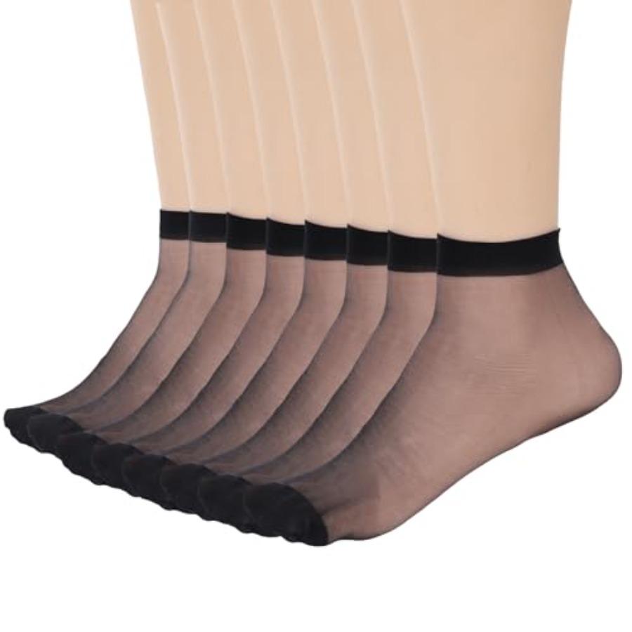 20 Paar Damen Knöchelhohe Zarte Socken Für Damen Weiche Und Dünne Nylon Socken Nude Knöchelstrümpfe Mit Verstärkter Spitze gray