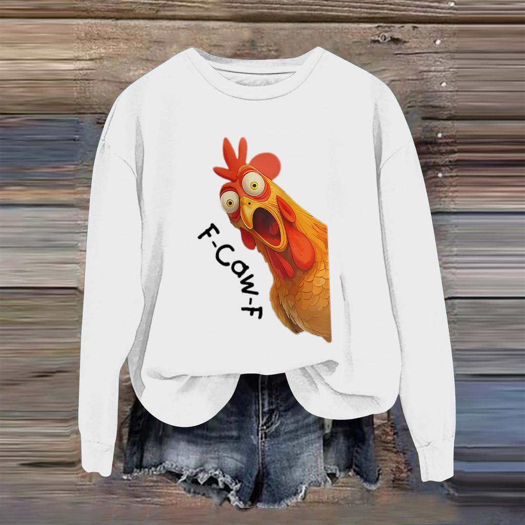 Women's Fashion Casual Long Sleeve Loose Printed Sweatshirt