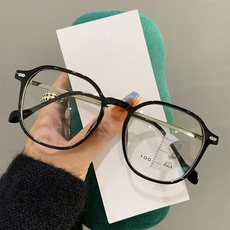 

Tr Ultra Light Classic Multifocal Reading Glasses Trendy Women Men Polygonal Presbyopia Glasses Anti Blue Light Eyewear 4.0