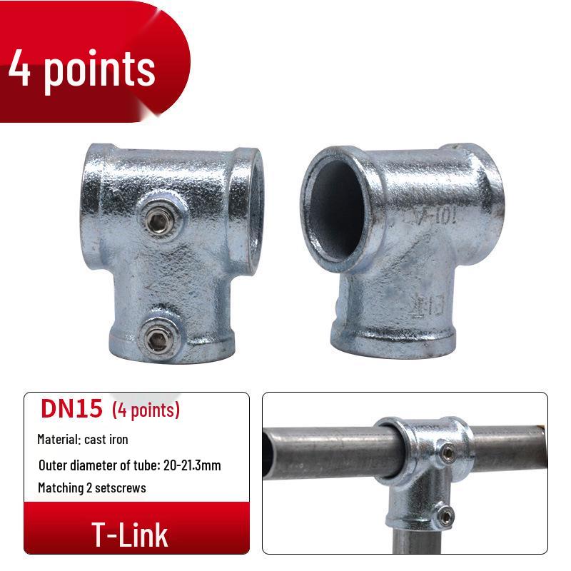 4/6-Point Galvanized Pipe Connectors: No-Weld Sunroom Shelf Couplings