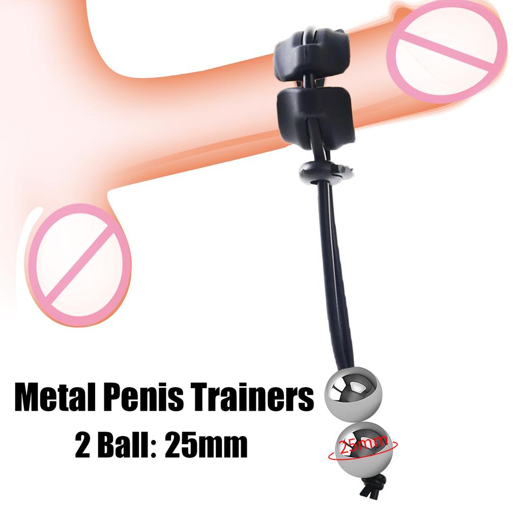 Sex Toys Metal Penis Trainers with Adjustable Cock Ring Heavy Weight Penis Trainer Device For Adult Toys Men Cock Rings