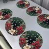 Rentier Weihnachtsmütze Rutschfeste Saugfähige Tischmatte - Schmutzabweisende & Spritzwasserfeste Platzmatte
