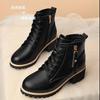 Martin boots women's autumn and winter new versatile single boots thick-soled velvet thermal locomotive short boots women's boots