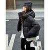 White duck down foreign style age-reducing short small hooded down jacket temperament thin coat