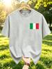 Italy Flag Prints Unisexs T Shirts Y2k Multicolor Casual Short Sleeve Hip Hop Summer Tshirt Cotton Oversized Unisex Clothing