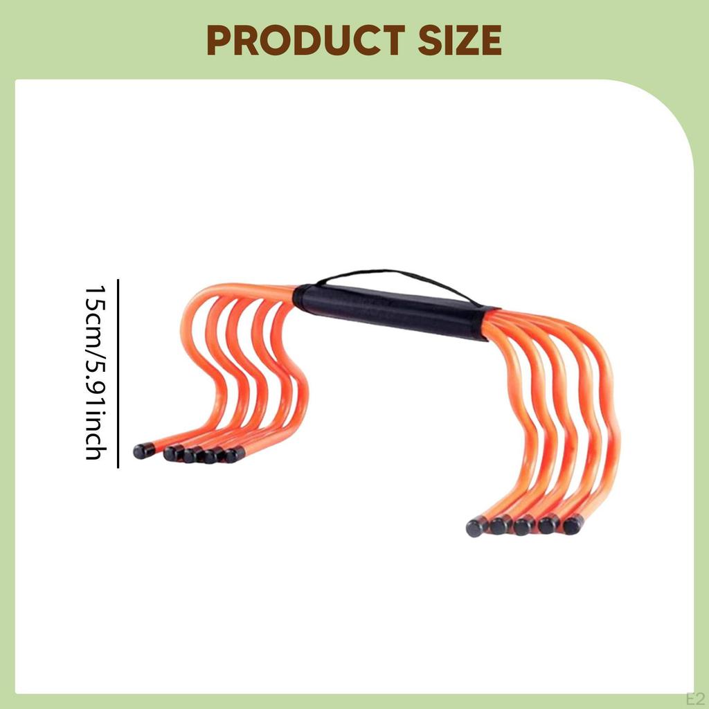 5Pcs Agility Training Hurdles Obstacles, 6 Inch Multipurpose Speed Hurdles, Equipment for