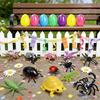 24Pcs Prefilled Easter Eggs Party Favors Eggs with Insect And Frog Toys Inside Easter Basket Stuffers for Egg Hunt Kids Toddler Gifts