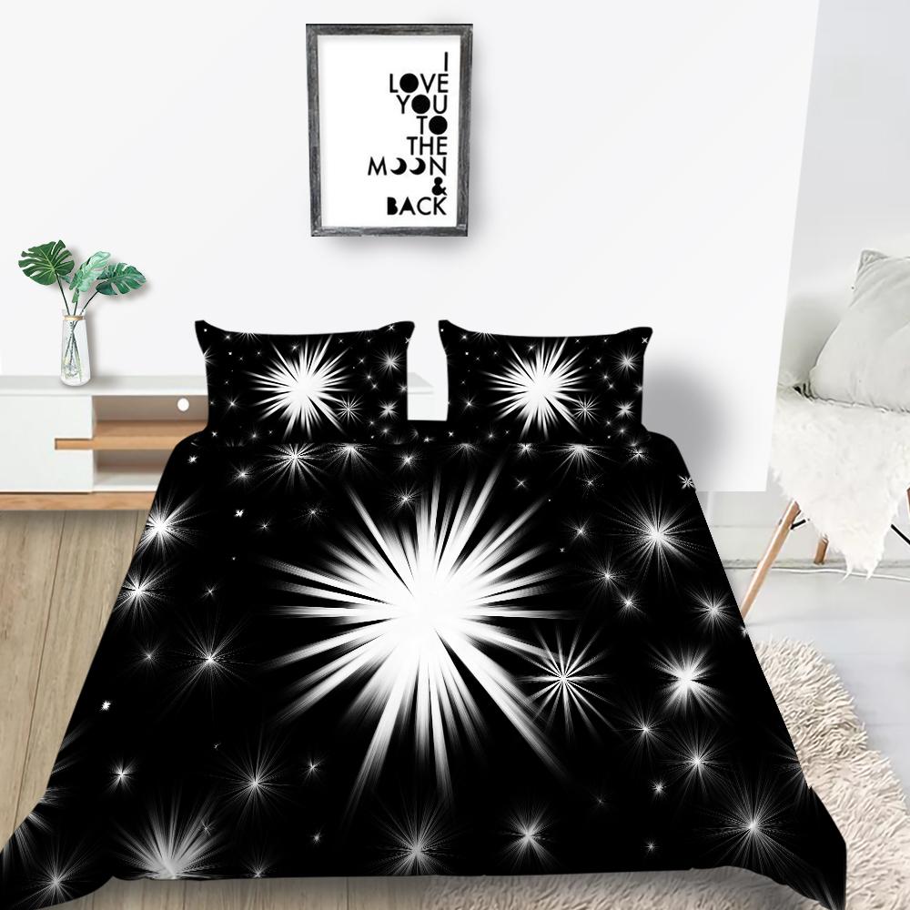 Star Bed Cover Set Sky Home Textiles Bedding Suit with Pillowcase Bedclothess 2/3 Pcs Girls Women Duvet Covers