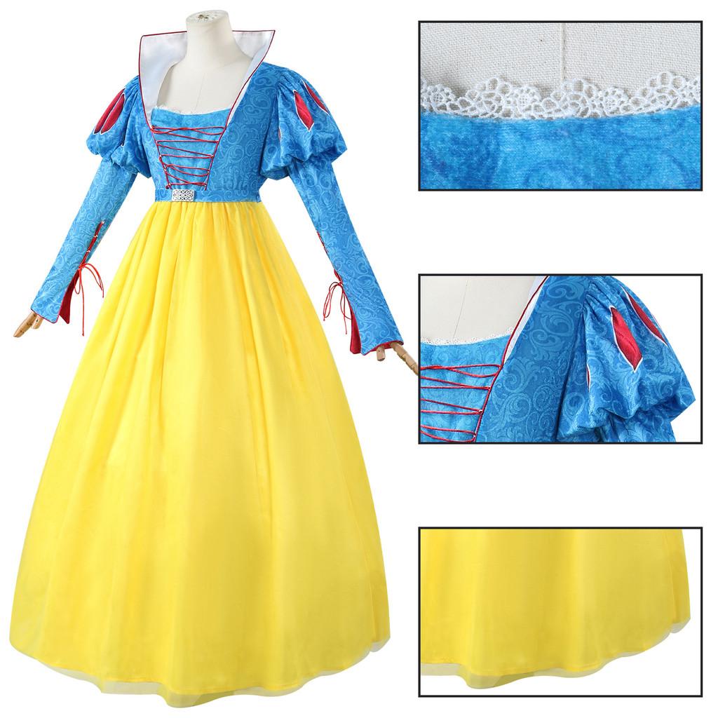 Enchanting Snow White Cosplay Costume Elegant Dress For Halloween Stage Performance