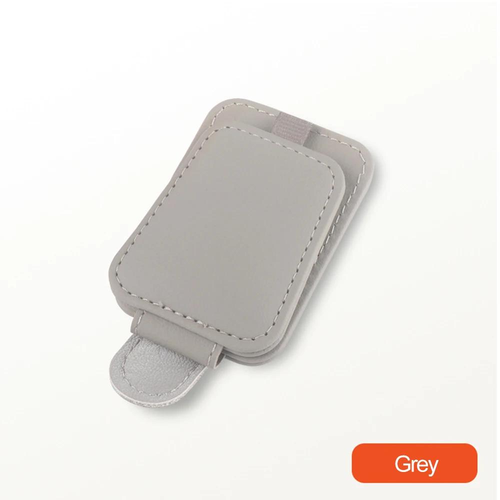Multifunction Car Sun Visor Glasses Case Leather Eyeglasses Clip Magnetic Sunglasses Hanger Holder Universal Interior Accessorie