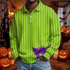 Men's Long Sleeve Loose Fit Casual T-Shirt for Halloween Party or Everyday Wear