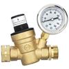 Water Pressure Regulator for Campers Knob Adjustable Universal Water Pressure Regulator Valves with Gauge