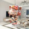 Acrylic Cat Car Pendant, Acrylic Cat Ornament | Acrylic Cat Ornament Car Rearview Mirror