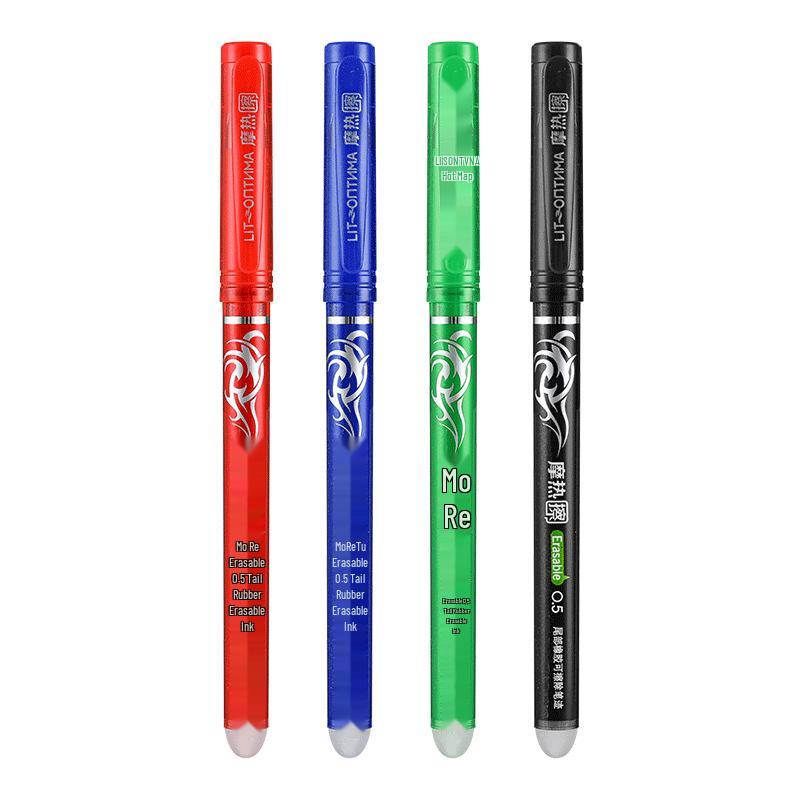 Neutral Heat Erasable 0.5mm Pen - Four-Color, Easy-Erase Signature & Student Pen Refill.