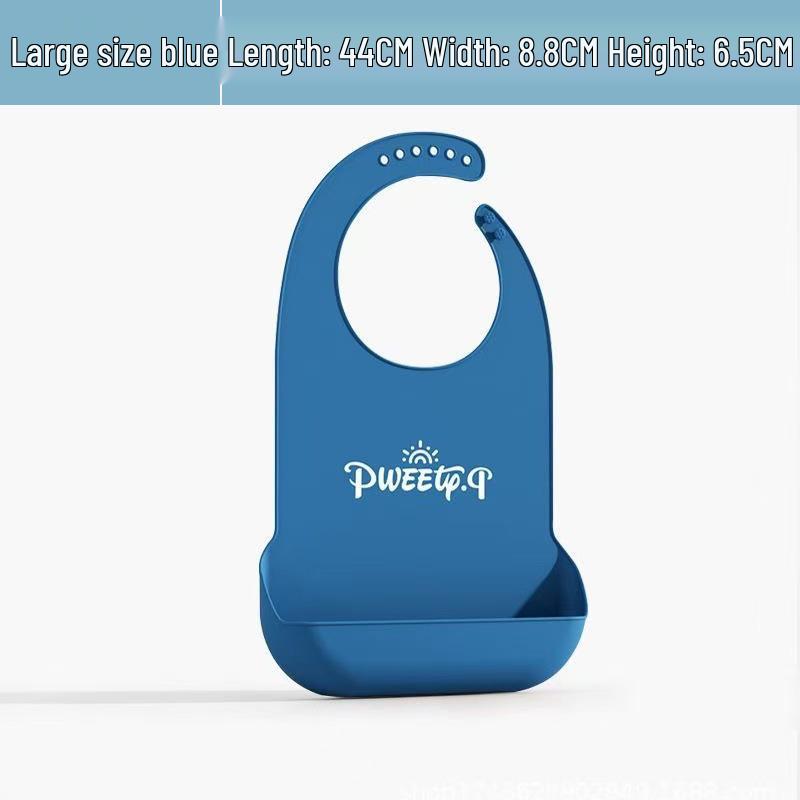 Silicone Adult Bib for Stain Protection - Elderly Care, Enlarged, Thickened, Multi-Color.