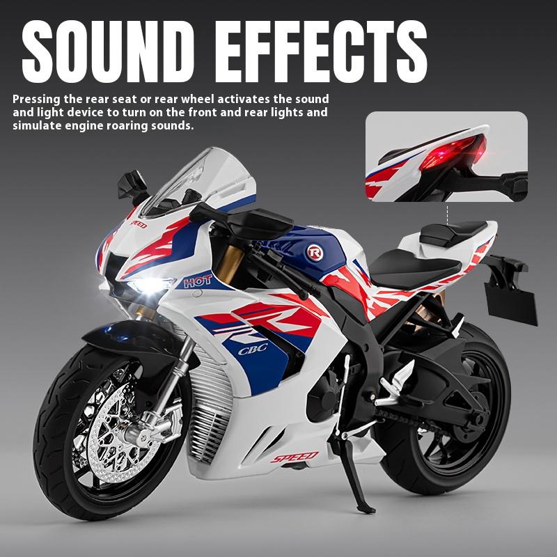 1:12 alloy motorcycle model, cool lighting, exquisite desktop ornaments, the best collection for motorcycle enthusiasts