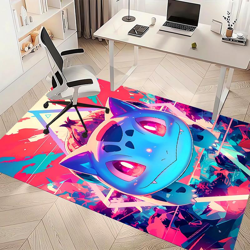 Pokémon Bulbasaur Printed Absorbent Washable Carpet, Non-Slip Bathroom Mats, Kitchen Rugs, Yoga Mat,Living Room Entrance, Camping Picnic Rugs