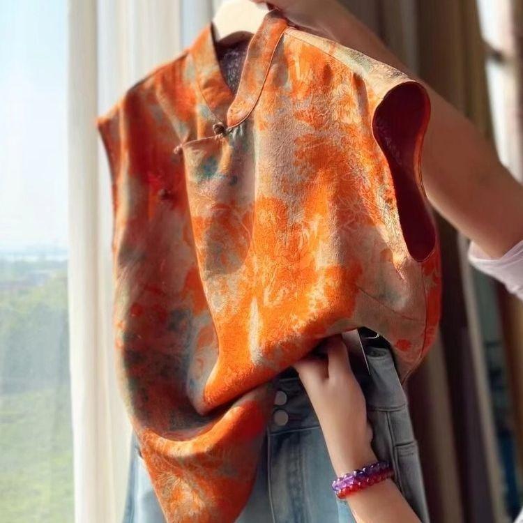 

Универсальная майка-жилет женский летний топ тонкий верхняя одежда модифицированный топ M [Recommended within 50kg]