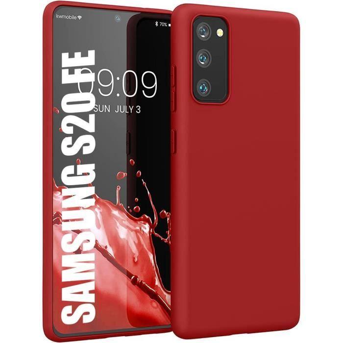 Coque - Samsung - Galaxy S20 FE - Silicone Souple - Rouge - Protection Anti-choc