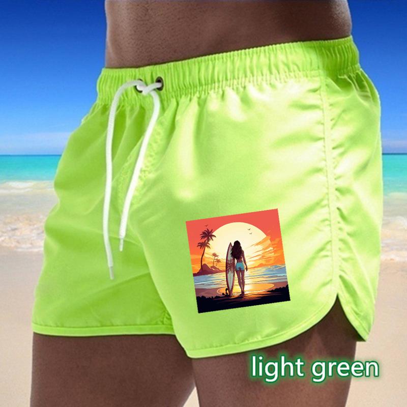 BBK-86 Summer New Men's Quick-Drying Swim Trunks Sports Pants Swimwear Beach Shorts Jogging Shorts Sports Creative Basketball Print
