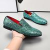 Fashion All-match Male Slip on Flats New Personality Stylish Moccasins Punk Style Low Heeled Loafers Shiny Men Casual Walking Shoes