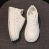 Thick Baseplate Shoes Women's New Height Increase In Spring and Autumn 2025 Casual Versatile Leather Casual Breathable Little White Shoes Women