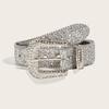 Adult Belt with Rhinestone Buckle Light Luxurious Ladies Locomotive Waistband
