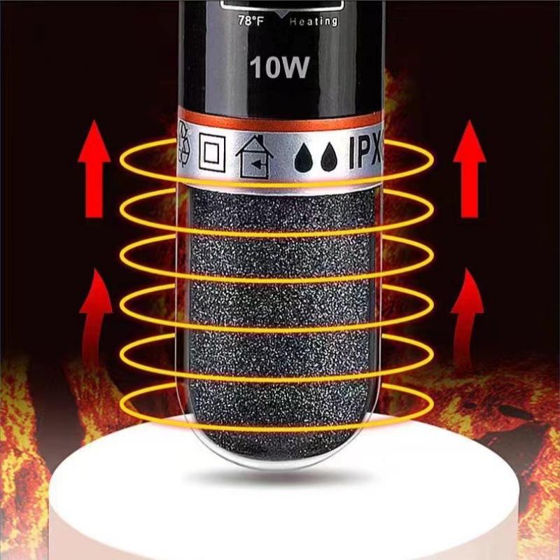 USB-Powered Mini Aquarium Heater - 10W Auto-Thermostat Submersible Fish Tank Heater for Small Tanks, Betta Tanks, Desktop Safe