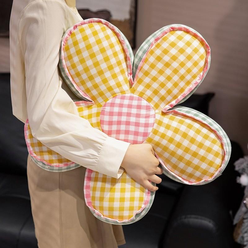 Thickening Flower Pattern Office Seat Cushion Supportive Floor Mat Living Room