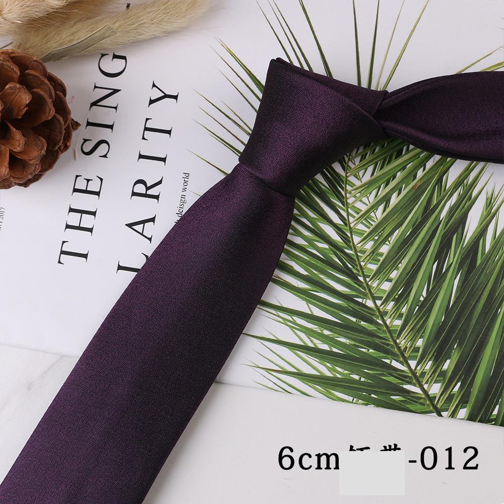 

Мужской трендовый деловой повседневный узкий жаккардовый галстук из полиэстера толщиной 6 см, однотонный полосатый галстук