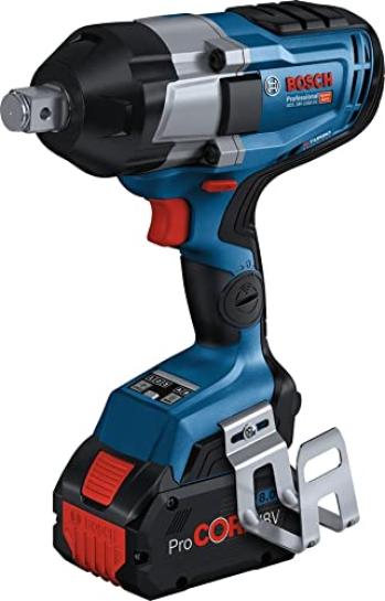 

Акумуляторний ударний гайковерт Bosch Professional 18V замінює чохол для транспортування на ремінь (2 8.0Ahx, зарядка, гачок, в комплекті) Болт/гайка GDS18V-1050HC чорний