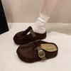Fashion Europe Station 2025 New Platform Slippers Women's All-match Casual Heightened Baotou Slippers